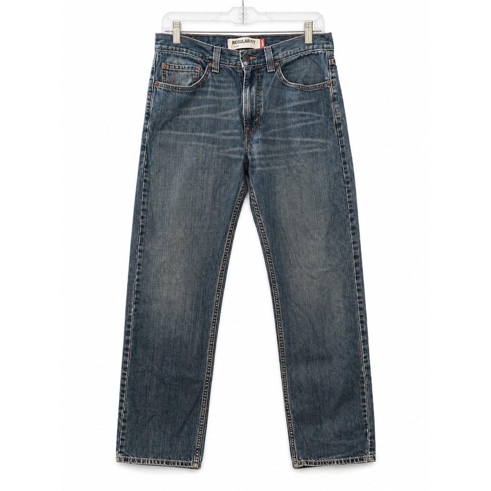 Levis 505 Regular Fit Jeans Mens 31x34 Medium Wash Blue Denim Straight Leg Pants